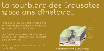 Histoire d'une tourbière ...