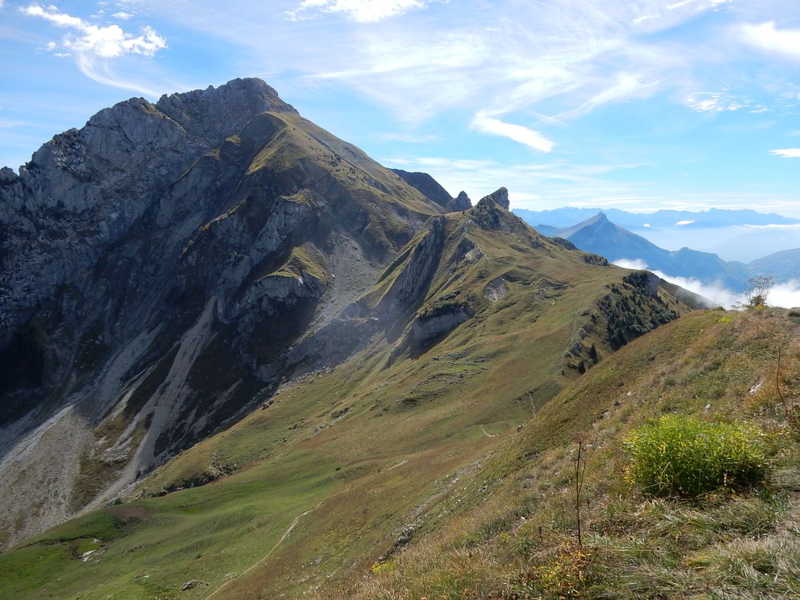 Début de l'ascension au pied du Mont Trélod