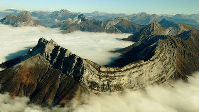 Vue aérienne de l'Arclusaz